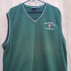 Marshall University Thundering Herd WV Football Green XL Pullover Sweater Vest